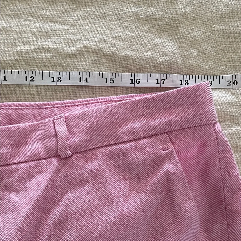 Banana Republic Avery linen mix straight pants light pink 16